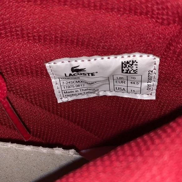 Lacoste high cut shoes size 11 lacoste